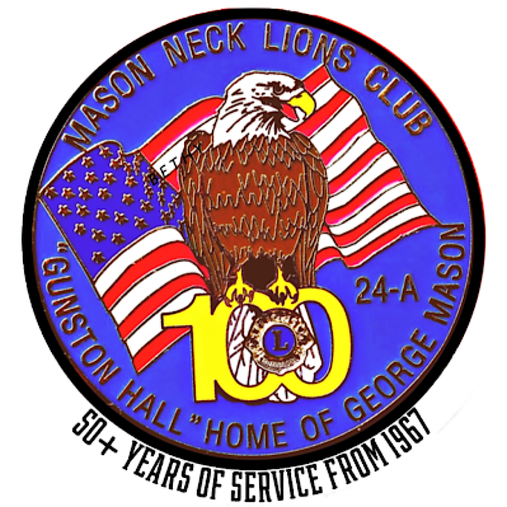 Eagle on the number 100, flag behind